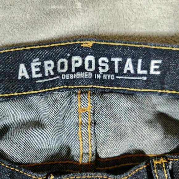 Aeropostale Jeans Mens 33 x 31 Blue Straight Denim Basic‎ Normcore - Picture 3 of 8